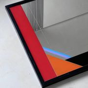 Decorative Art Mirror by Italian artist Eugenio Carmi , Memphis Style , Fun !