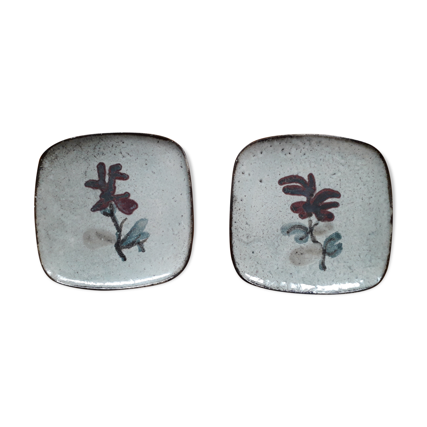 Set of 2 Vallauris plates signed by Gustave Reynaud