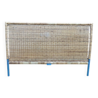 Scandinavian headboard in bamboo, rattan, and wicker 1990 140cm