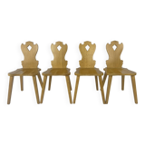 Set of 4 Mid Century Oak ‘Tirol’ Chairs, 1960s
