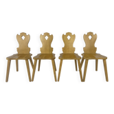 Set of 4 Mid Century Oak ‘Tirol’ Chairs, 1960s