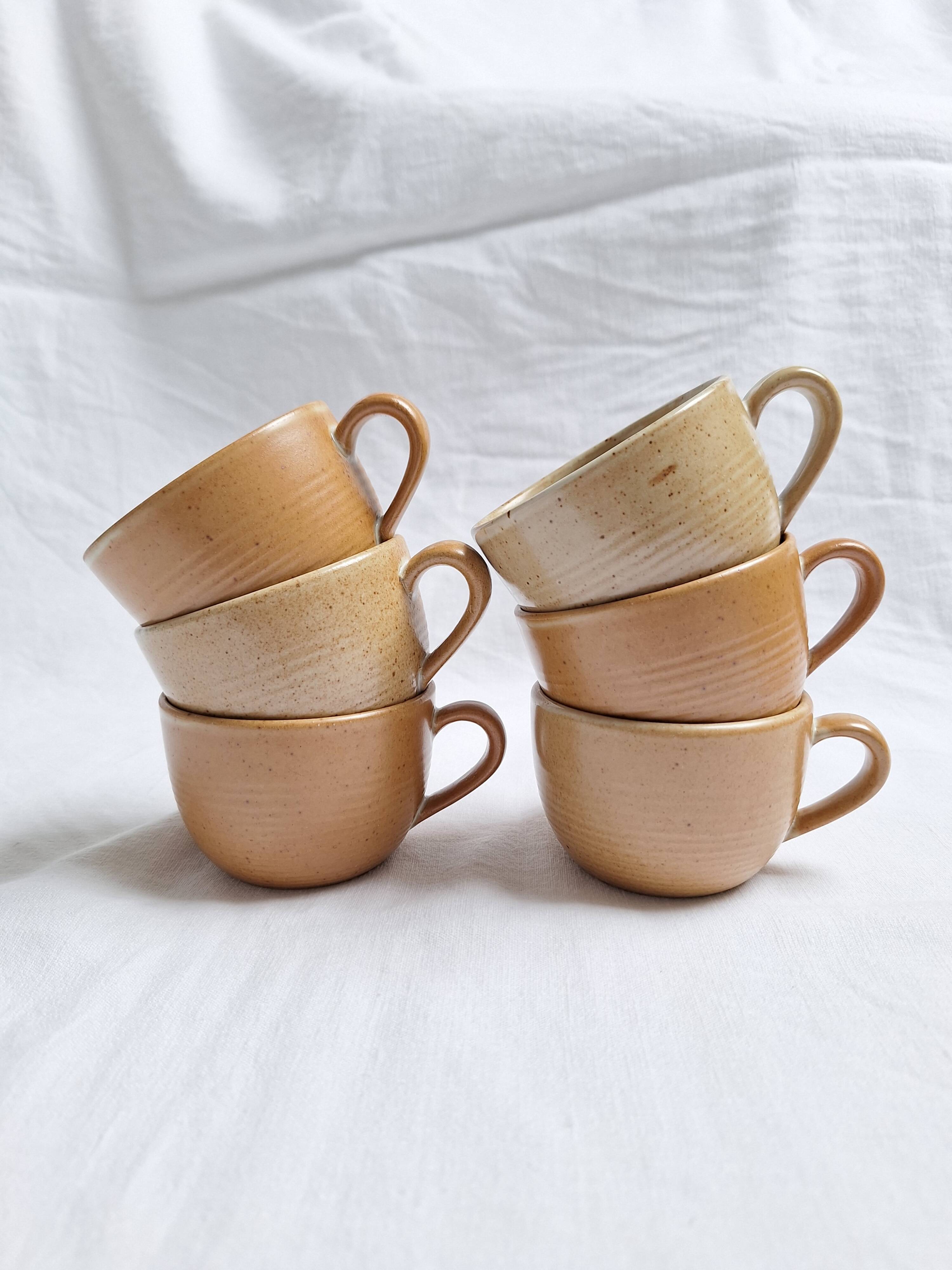 Vintage village stoneware mugs