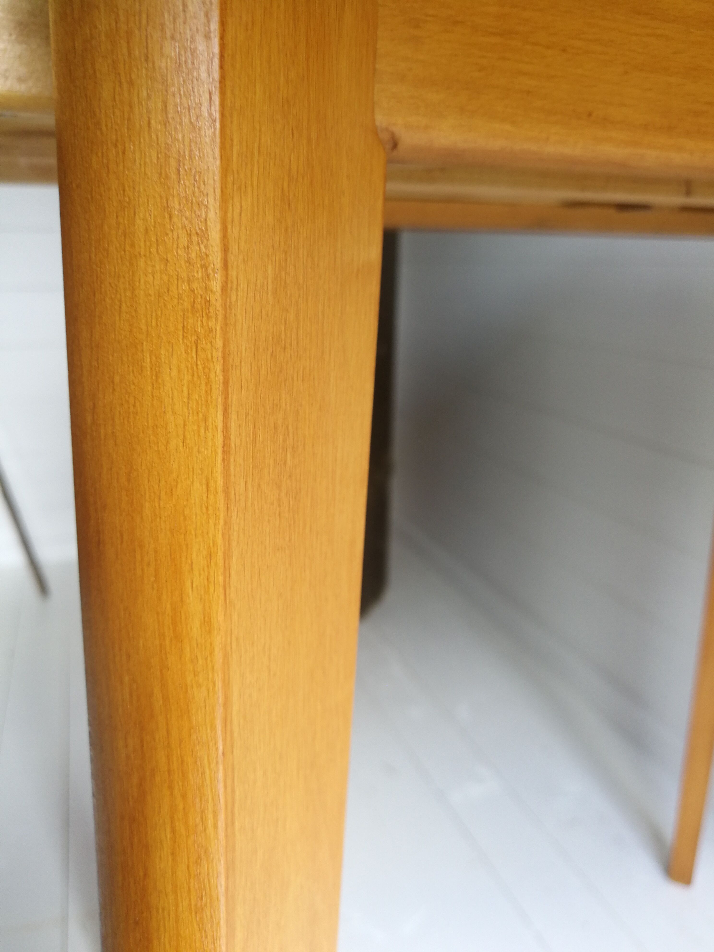 1950’S Blue Formica Drop Leaf Kitchen Dinning Table With Wooden Legs, Vintage, Retro, Mid Century.