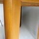 1950’S Blue Formica Drop Leaf Kitchen Dinning Table With Wooden Legs, Vintage, Retro, Mid Century.
