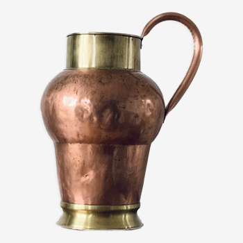 Antique copper/brass large water jug / pitcher / vase, 19th century, sweden