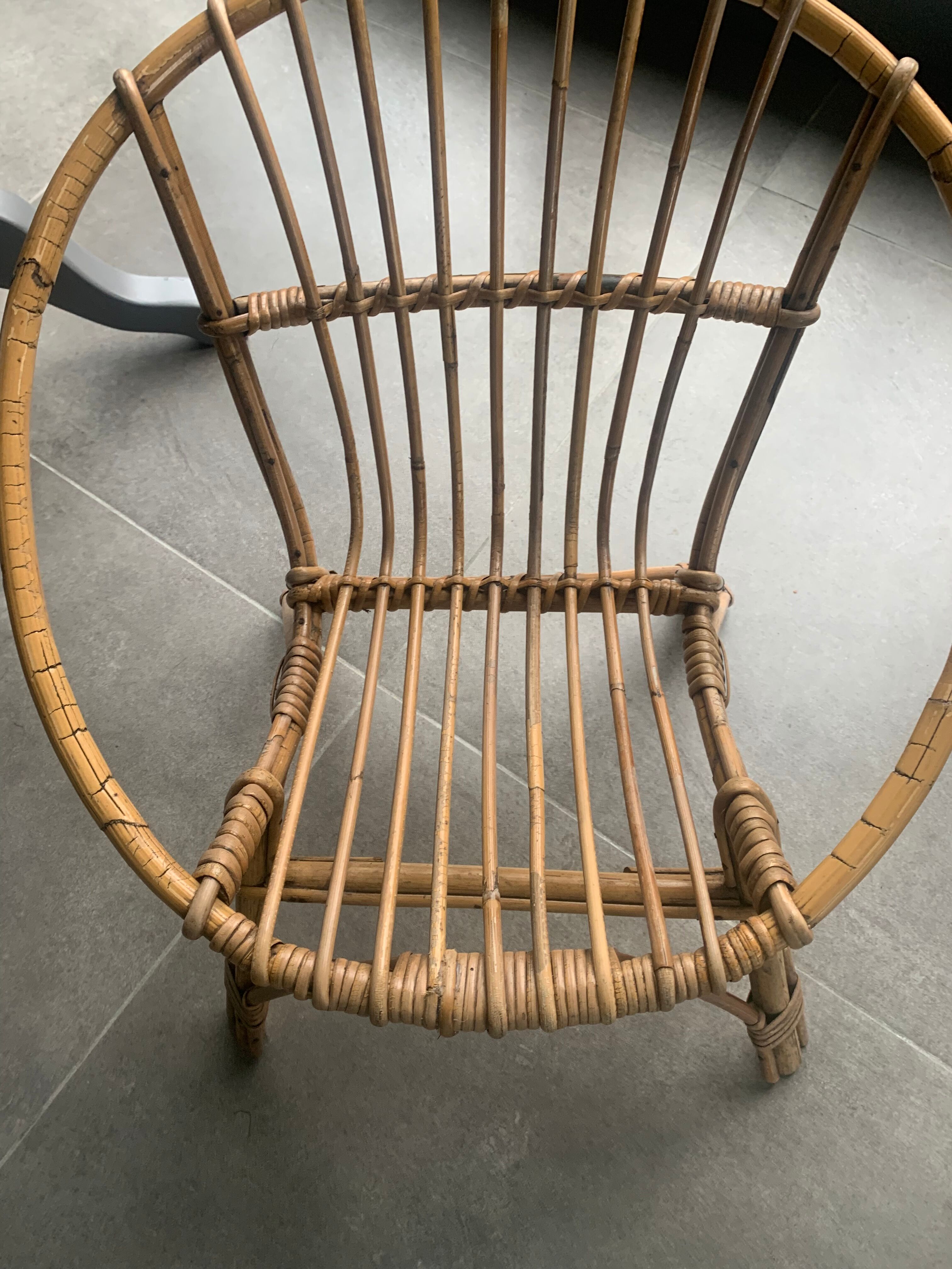 Rattan armchair