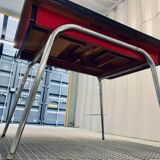 Vintage red formica table from the 60s with extensions