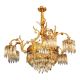 Gilded bronze chandelier and tassels late nineteenth century