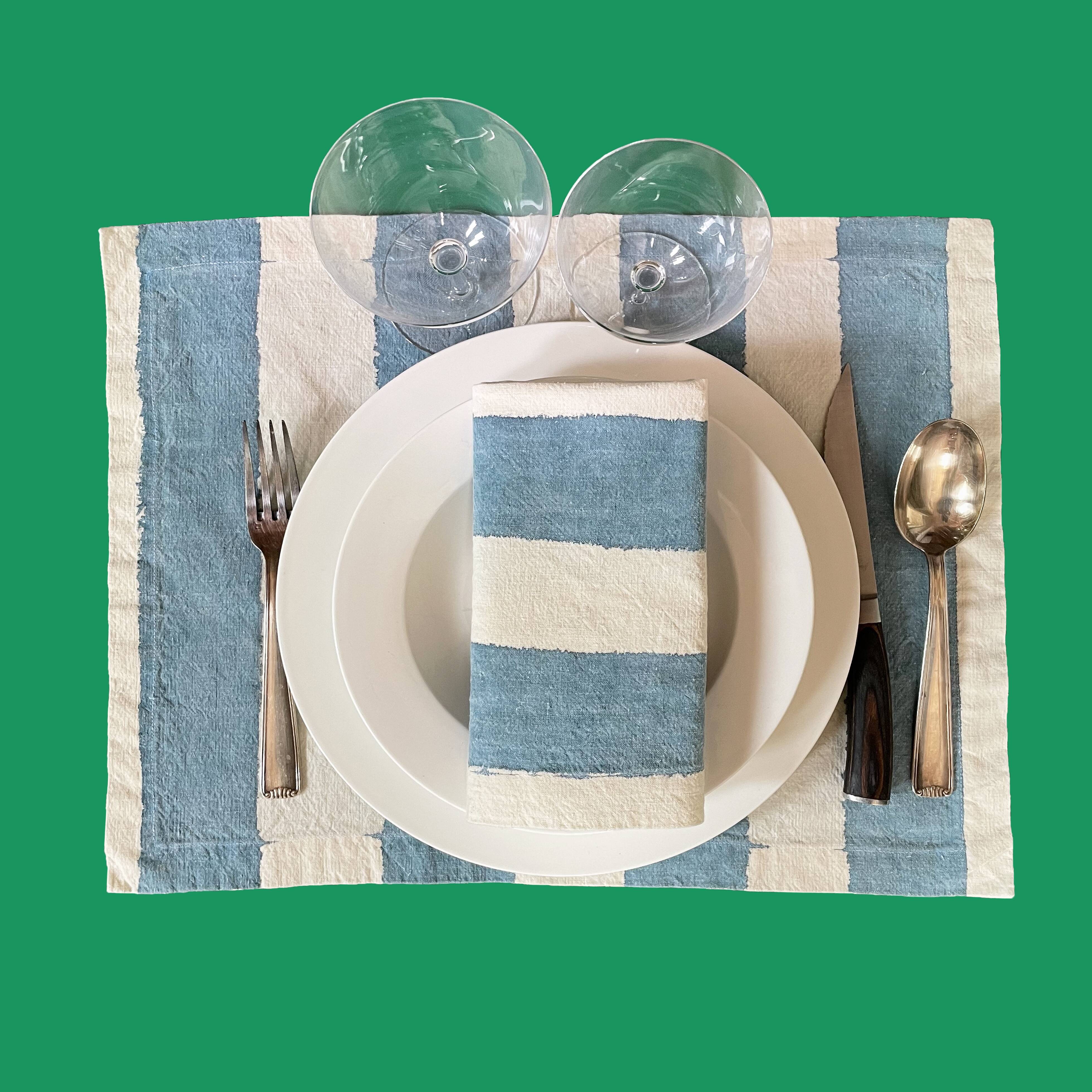 Towel Bayadère Blue