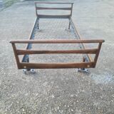 Single bed, Scandinavian teak daybed with compass feet, 1960s