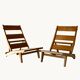 une paire de fauteuils Hans Wegner, Suède, années 60.
