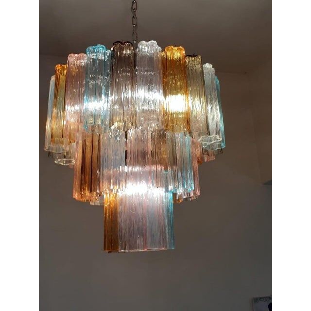 Pair of Murano glass chandeliers