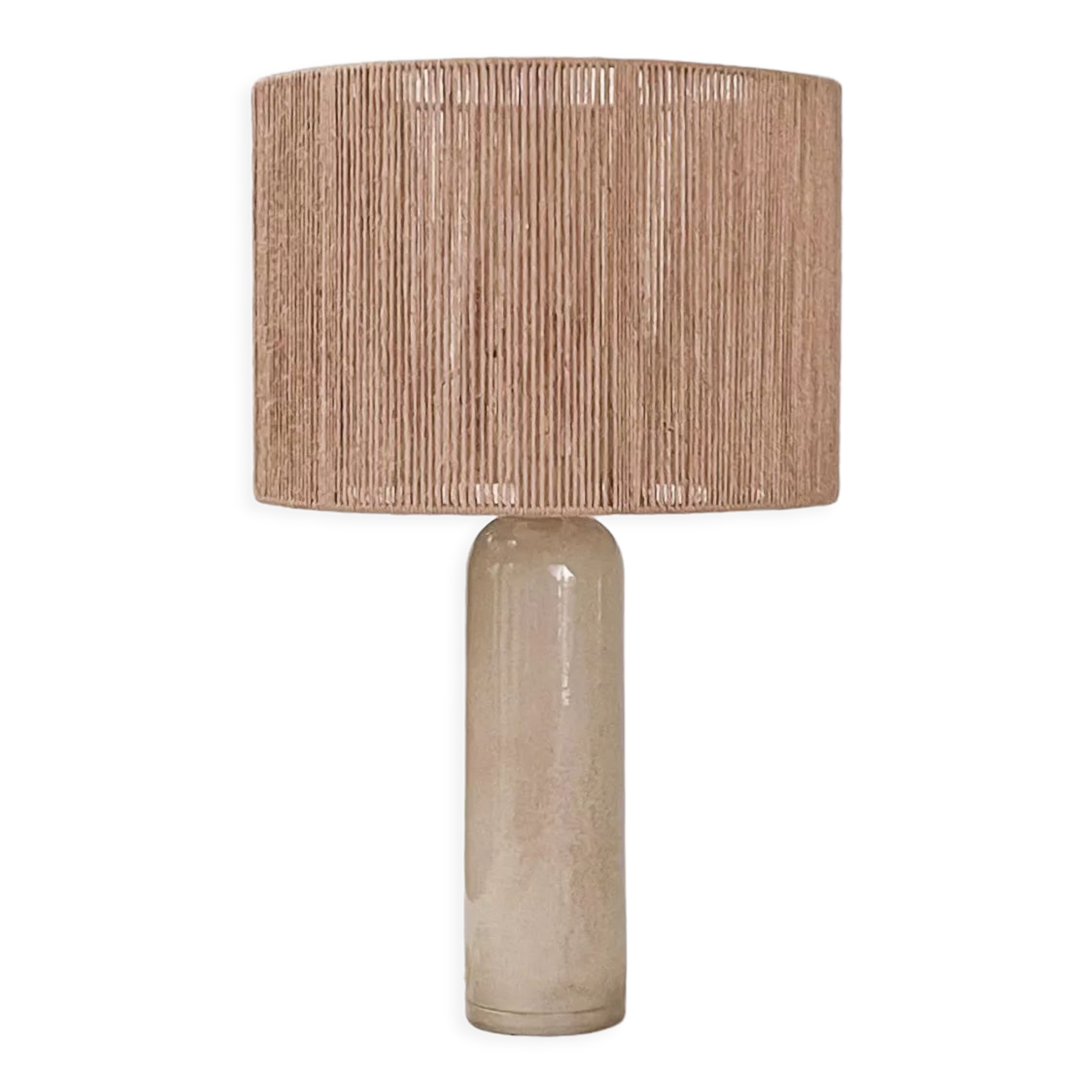 Sandstone lamp and jute thread
