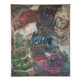 Framed abstract painting