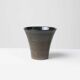 Ribbed ceramic vase, Czechoslovakia, 1960s