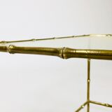 Golden bronze side table, Maison Baguès 1950