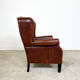 Vintage sheep leather wingback armchair by Lounge Atelier