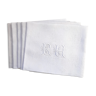 5 monogrammed napkins "EH"