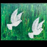 Painting on canvas signed MCD