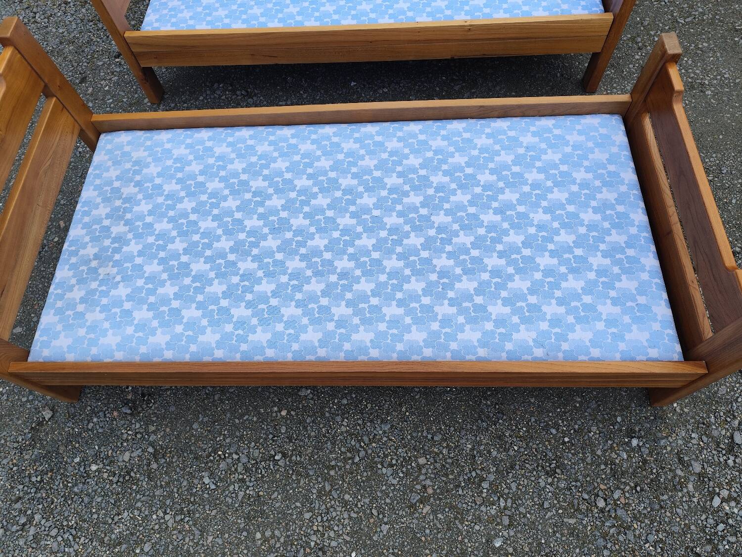 Pair of elm burl beds attributed to Maison Regain