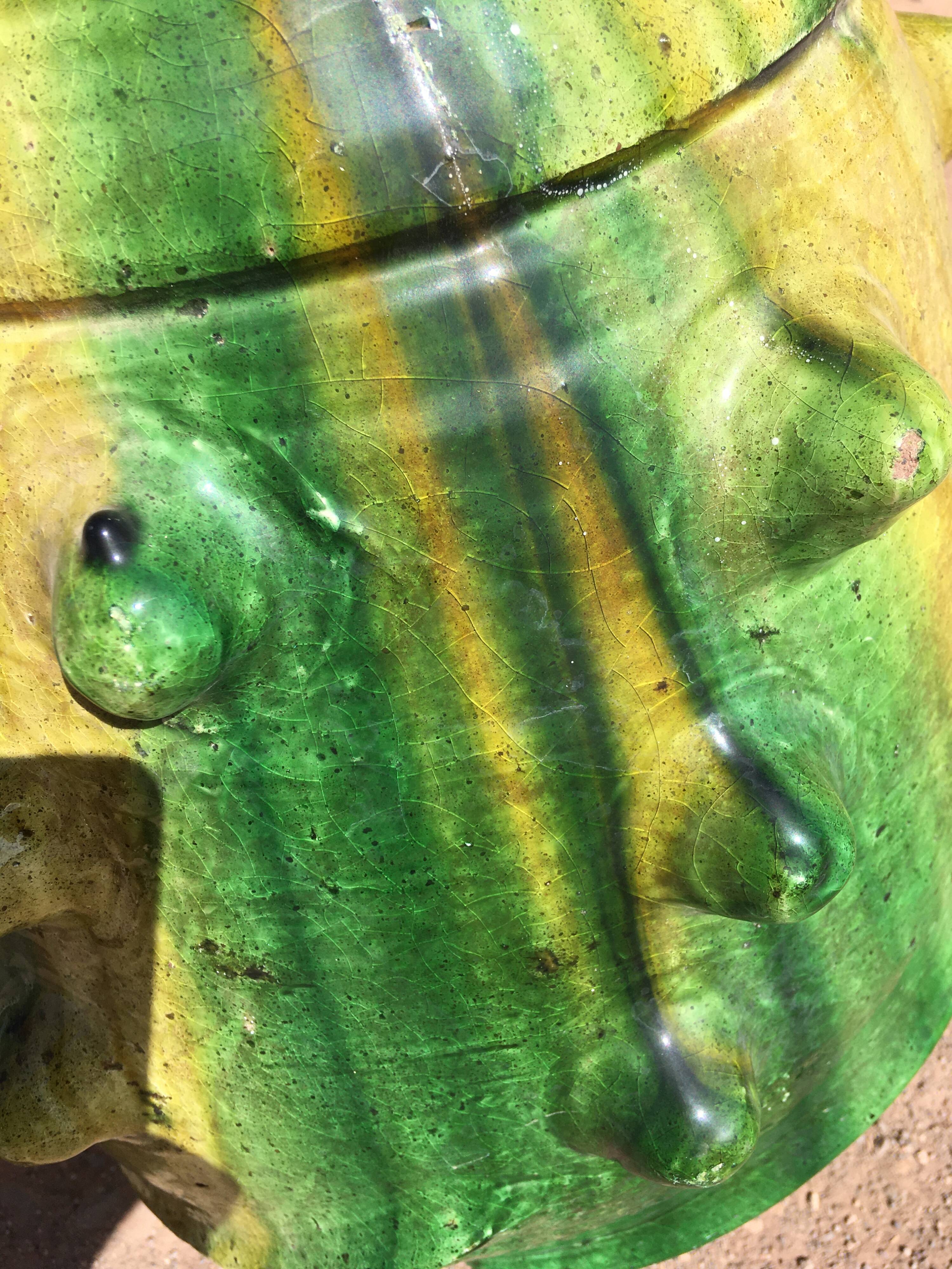 Tamegroute pottery enameled cover pot