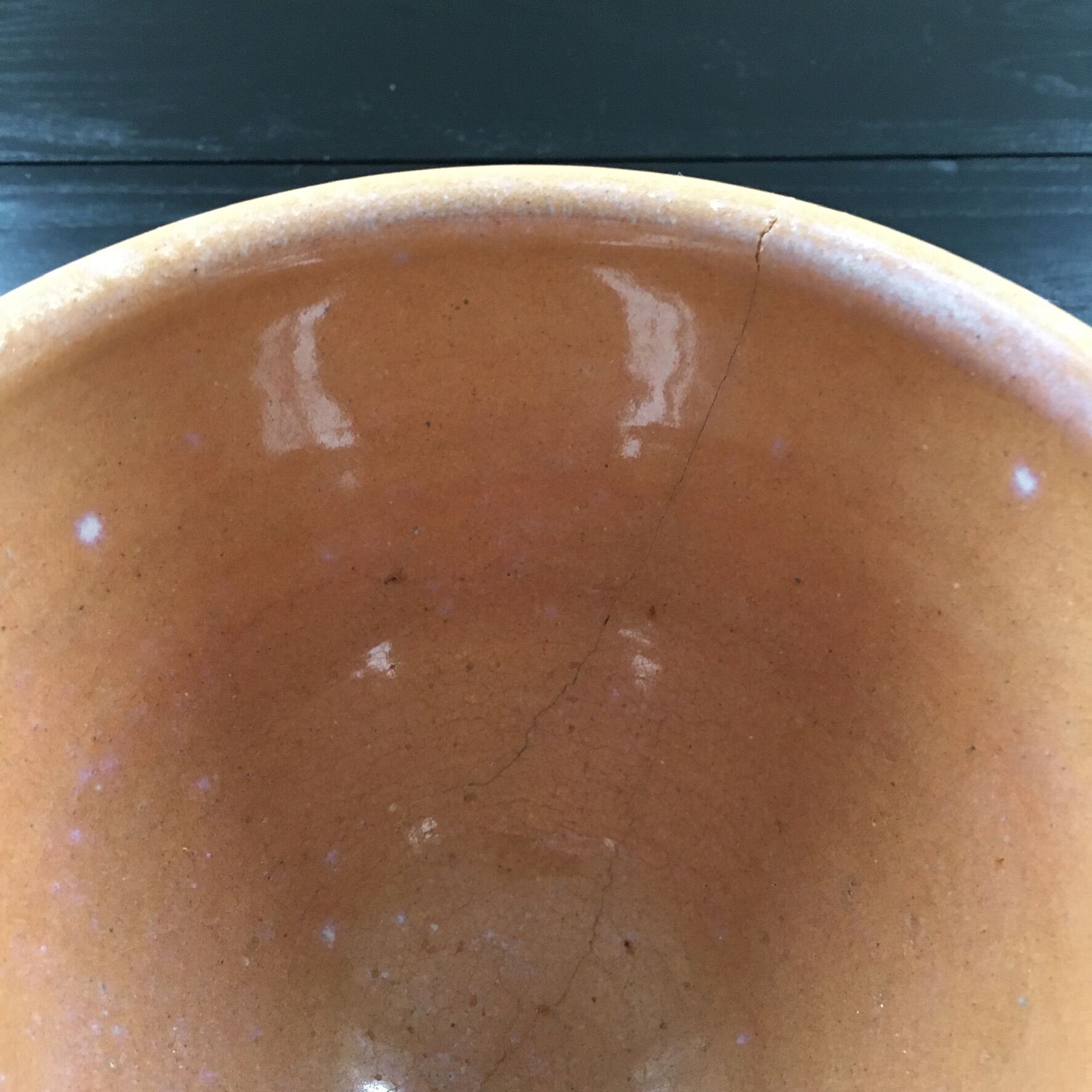 Glazed terracotta salad bowl