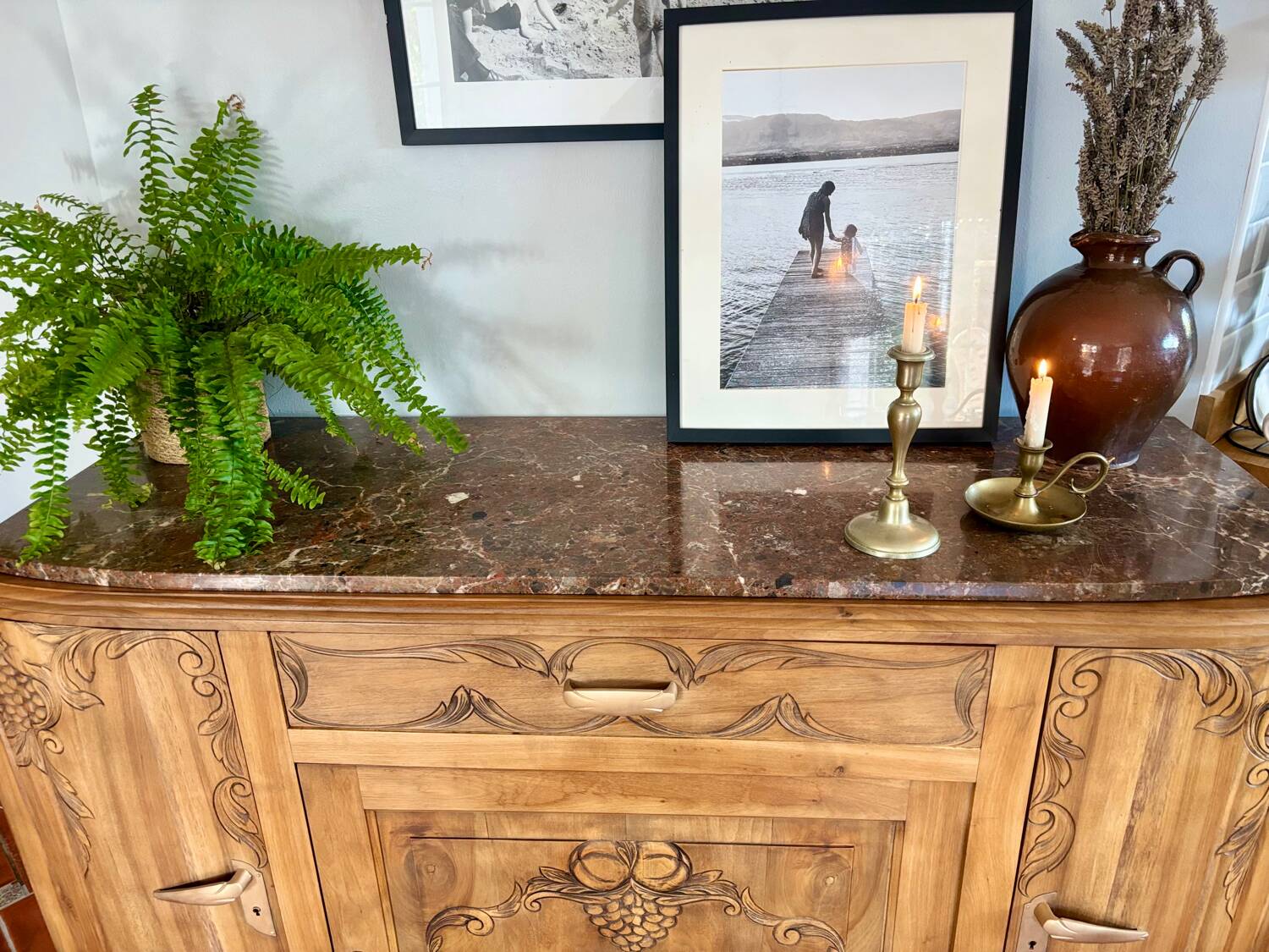 Buffet art déco en chêne massif