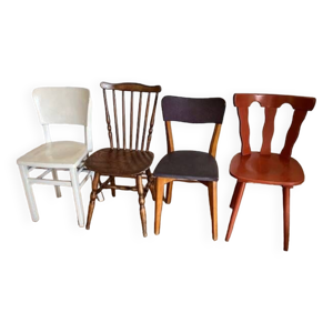lot de 4 chaises dépareillées