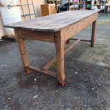 19th century country farm table in oak