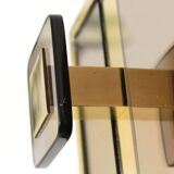 Regency Style Brass and Glass Coat Rack, Italy 1970s