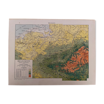 Carte de la Belgique de 1924