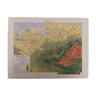 Carte de la Belgique de 1924