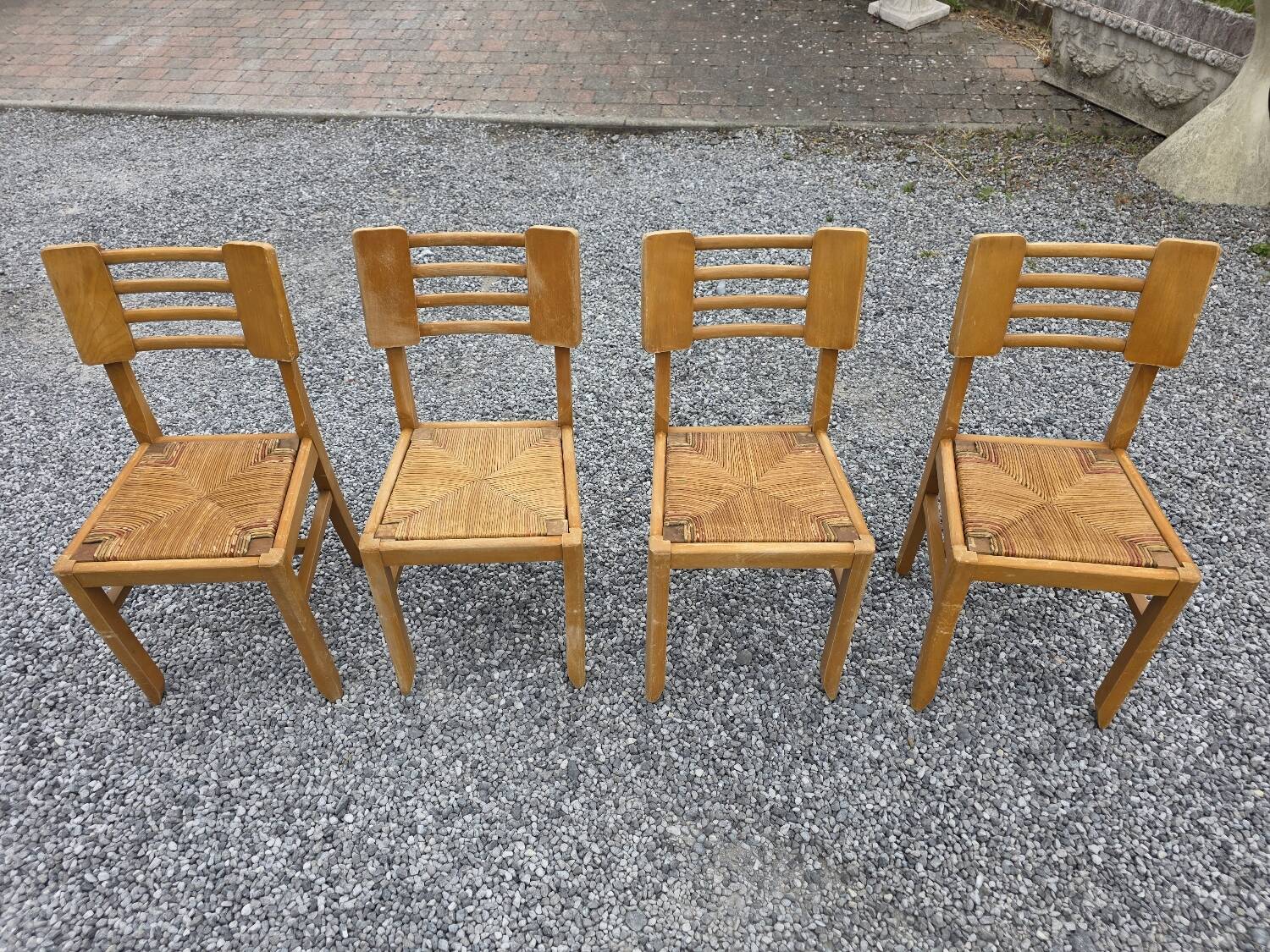 4 Vintage Chairs by Pierre Cruege, French design from the 60s