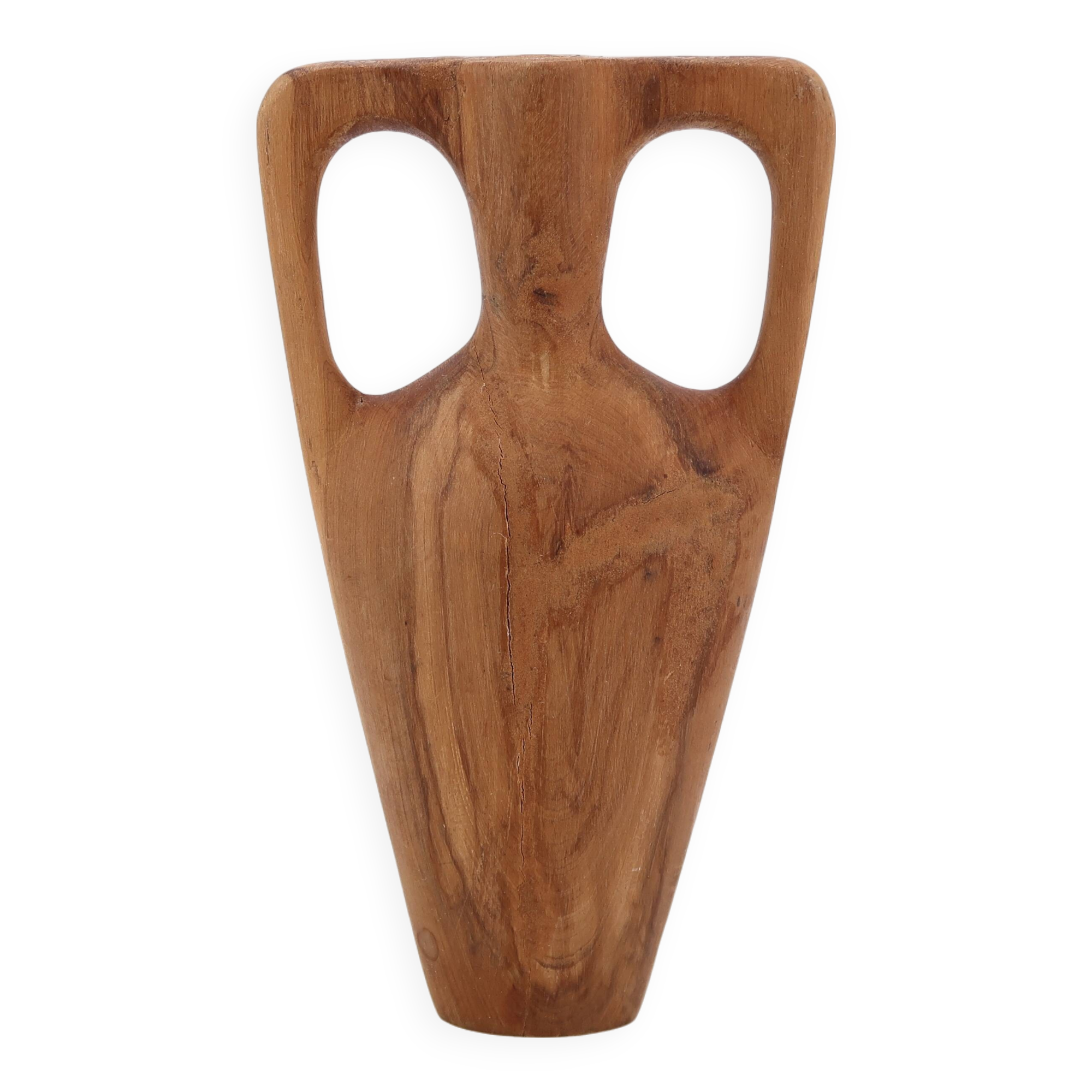 Decorative jar with wooden handles, 1950s