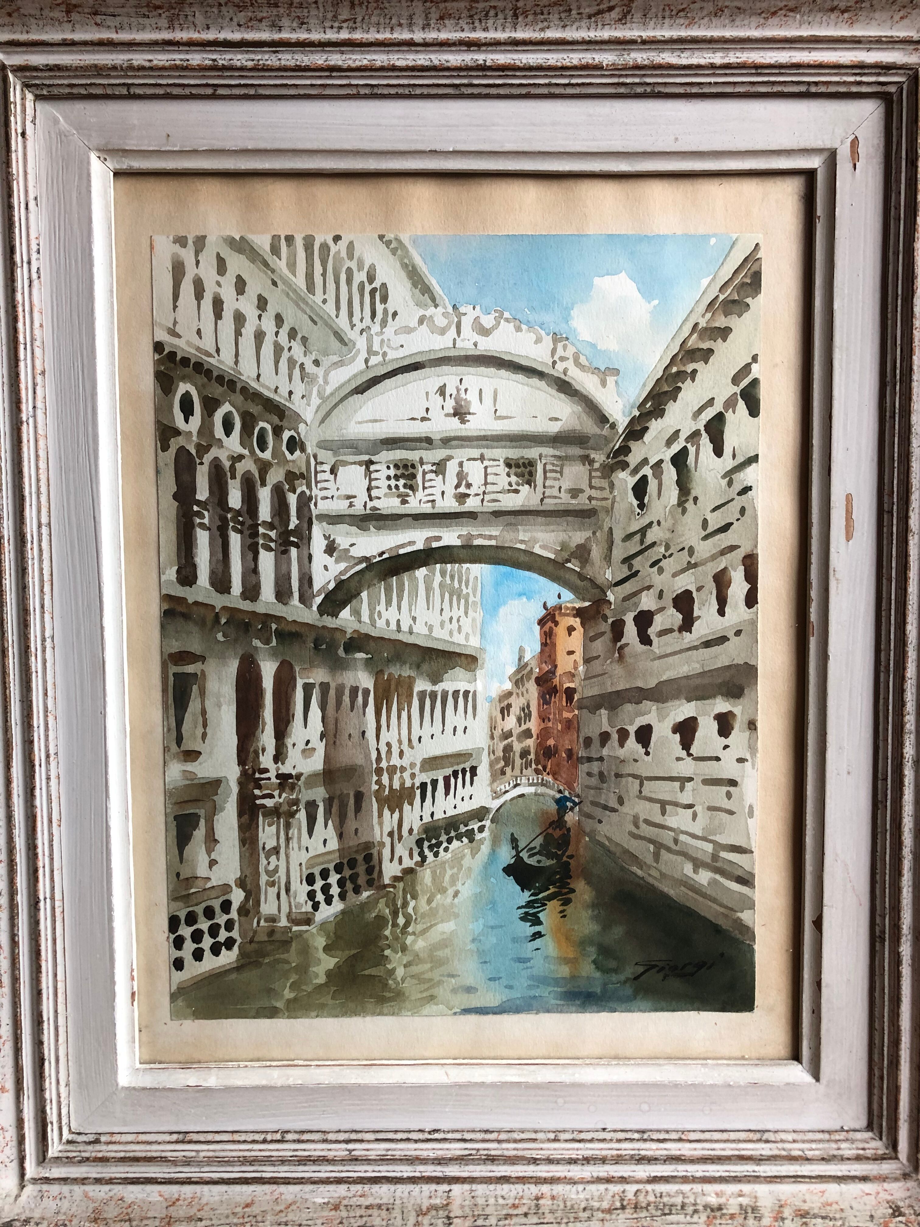 Giorgi watercolor painting Bridge of Sighs Venice