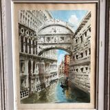 Tableau aquarelle giorgi pont des soupirs Venise