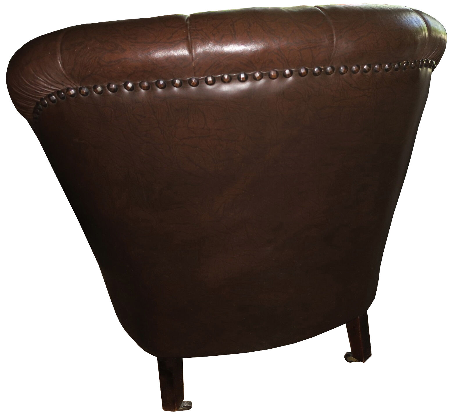 Vintage Dark Brown Leather Club Chair