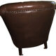 Fauteuil Club en cuir marron