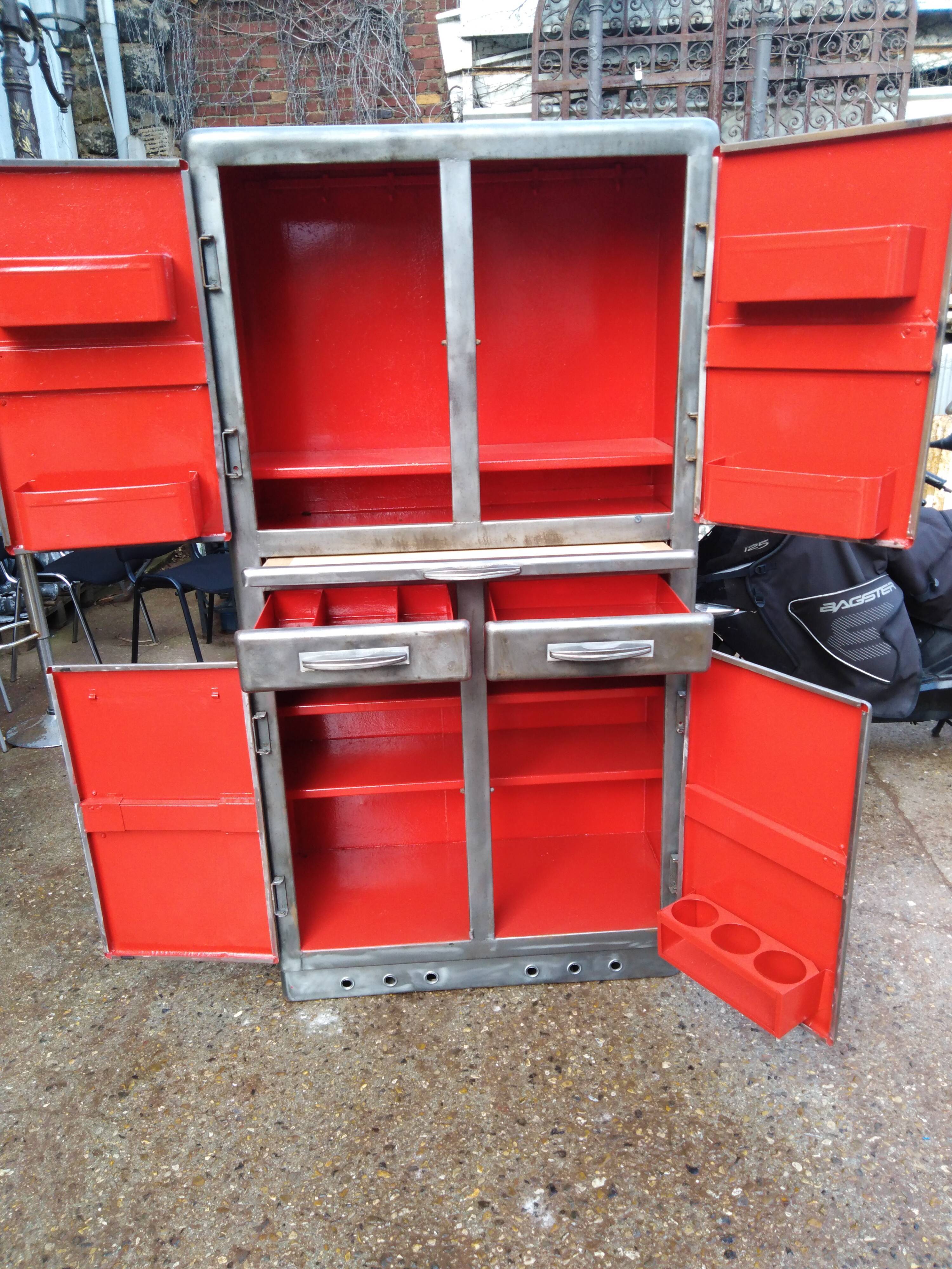 1950 industrial style high metal buffet