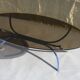 Table basse ovale verre et acier