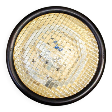 Prismatic glass ceiling lamp by Stilnovo, Italy, 1970s.