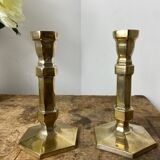 Pair of brass candlesticks