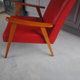 Armchair in 60 years red skai