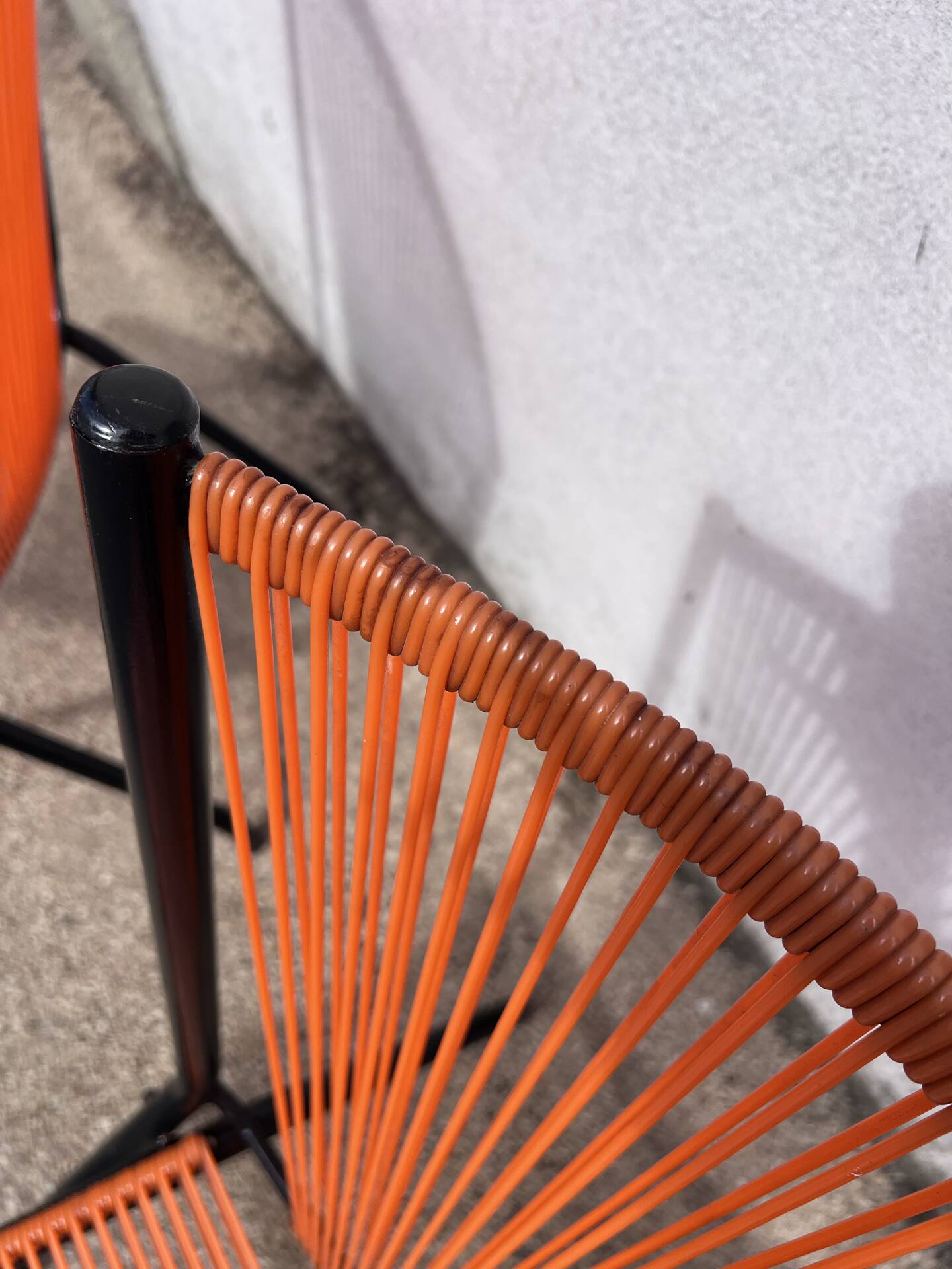 Paire Chaises pliantes scoubidou 1970's