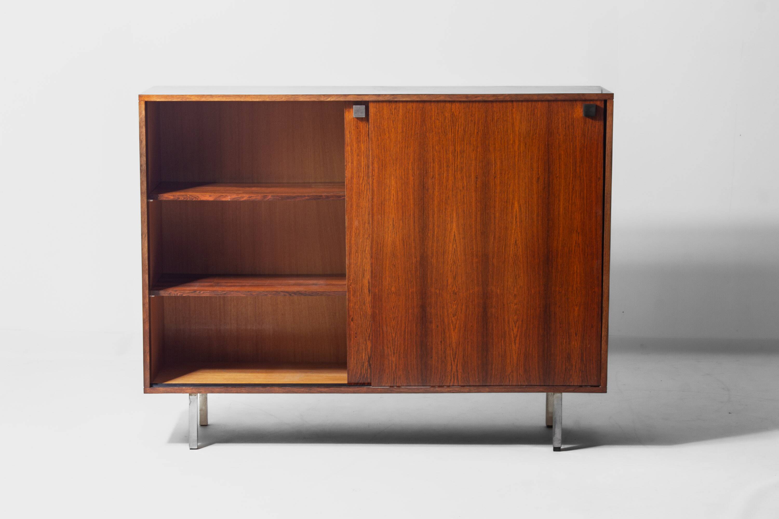 Minimalist storage cabinet in teak by Alfred Hendrickx, 1960