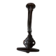 Art Nouveau period coat rack, 1910, in enamelled cast iron, brown