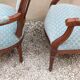 Pair of Louis XVI style medallion armchairs
