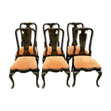 Ensemble 6 chaises en laque