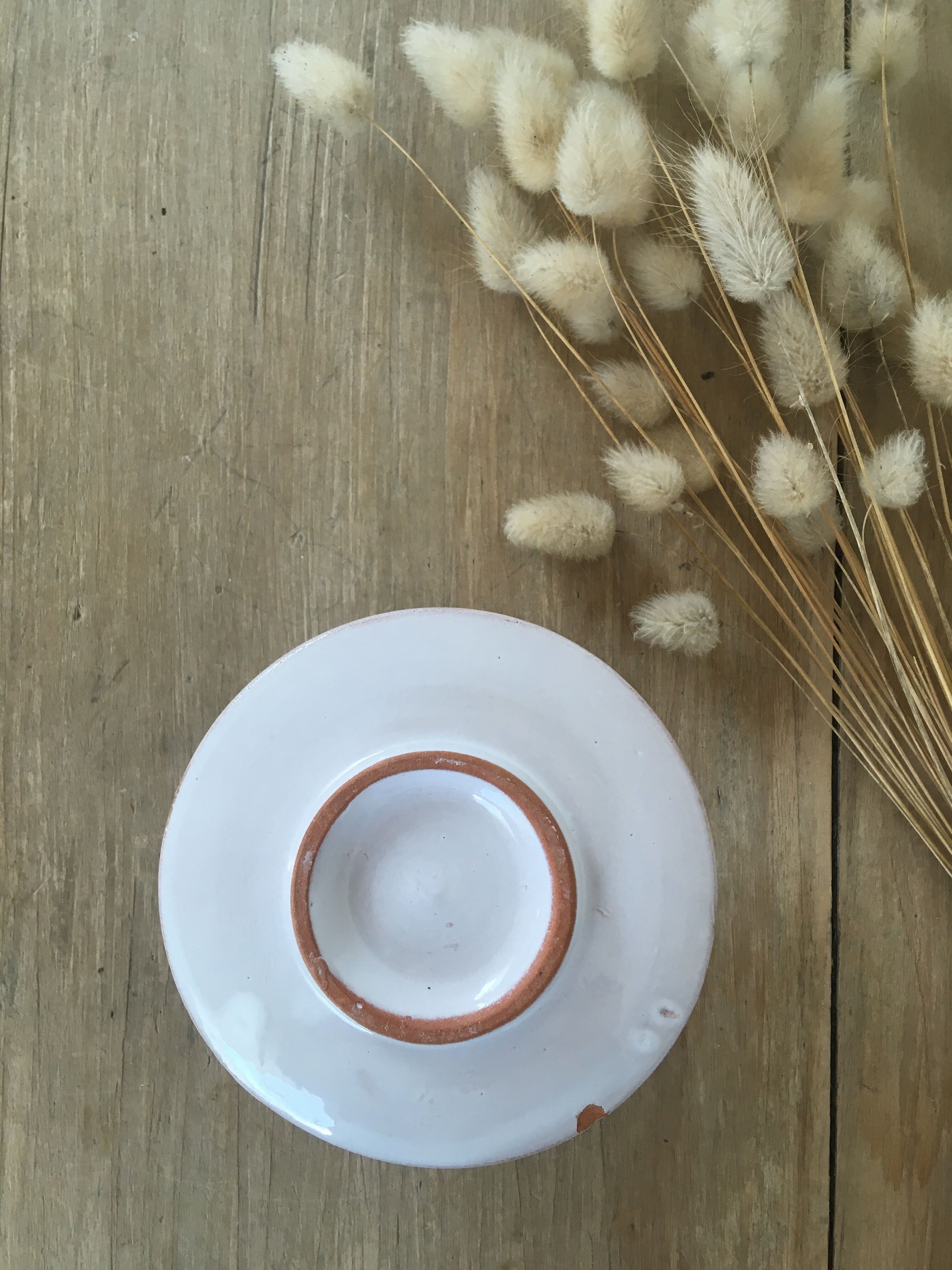 Green ceramic cellar rat candle holder