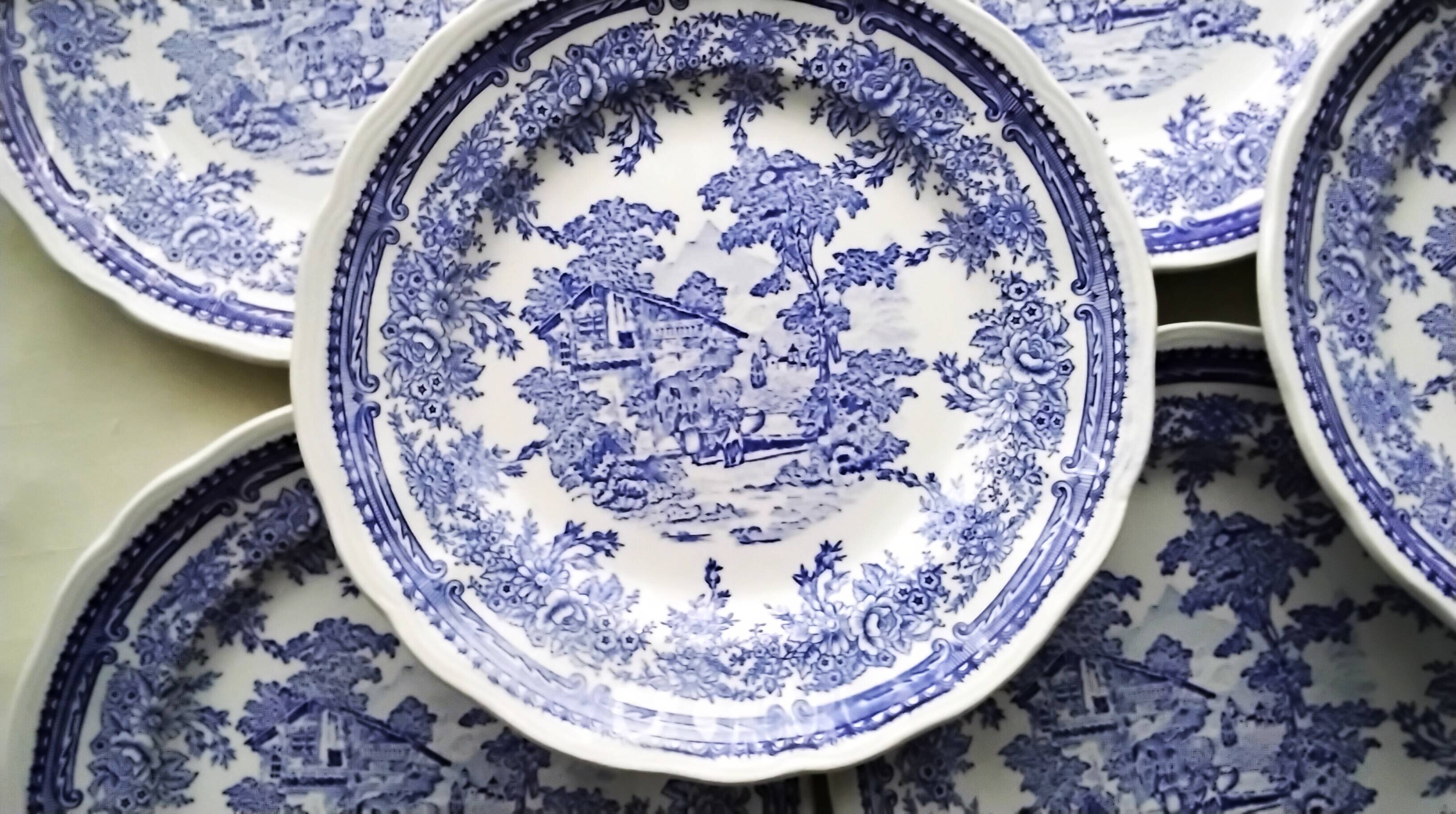 8 Dessert plates Lunéville Tradition KG Special Grand Feu